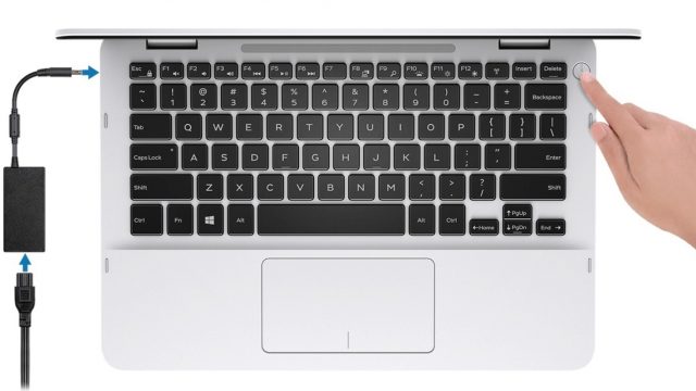 Dell Inspiron 11 3195 Top View Keyboard Display