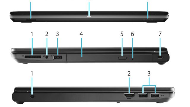 Dell Inspiron 14 3473 - Lid Closed Side Views