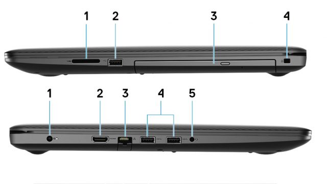 Dell Inspiron 17 3781 - Lid Closed Side views