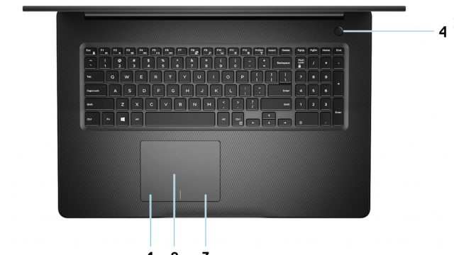 Dell Inspiron 17 3782- Keyboard Top View