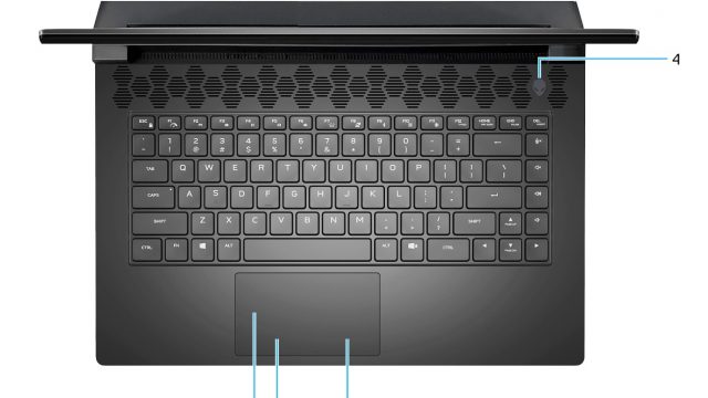Alienware m15 R7 Gaming Laptop - Top Keyboard View