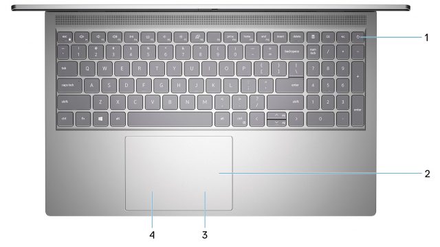 Inspiron 15 7510 - Top View