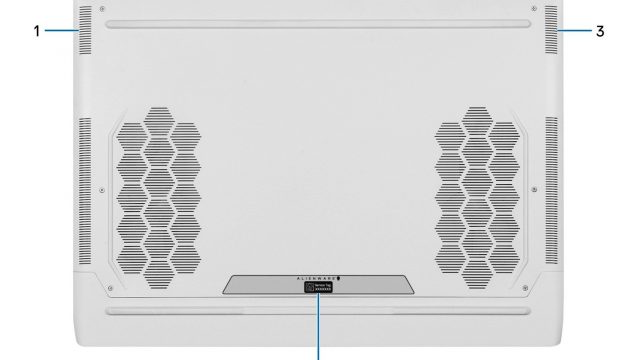 Alienware x17 R2 Gaming Laptop - Bottom View