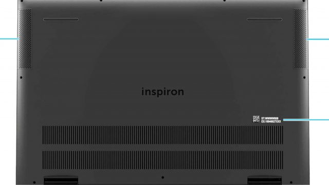 Inspiron 7500 2 in 1 Black - Bottom View