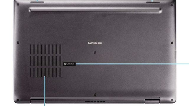 Latitude 7520 - Bottom View