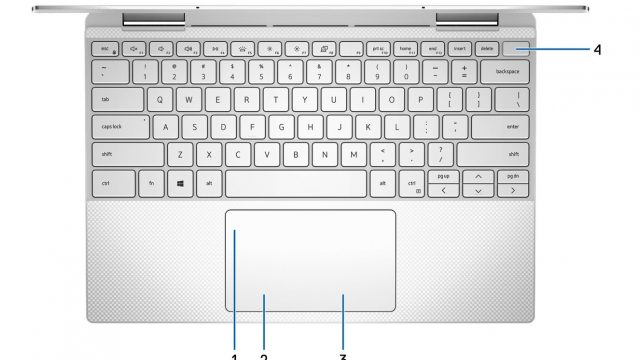 Dell XPS 13 9310 2 in 1 - Top View