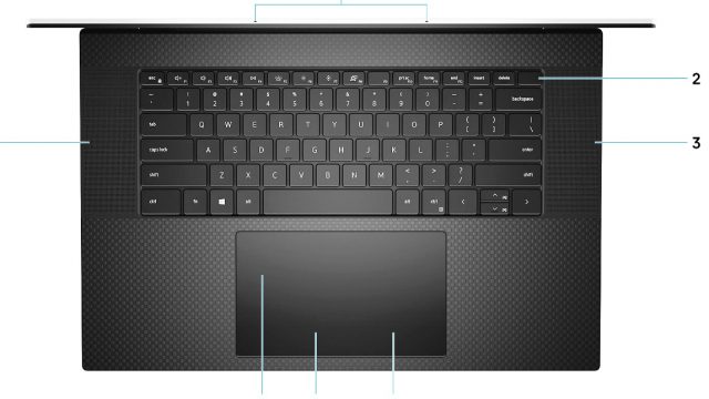 Dell XPS 17 9700 - Top View