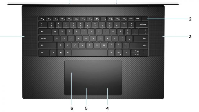 Dell XPS 17 9710 - Top View