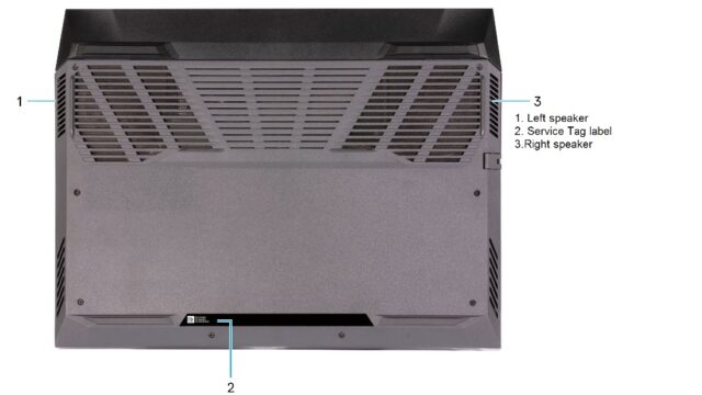 Dell G15 5521 Special Edition - Bottom View