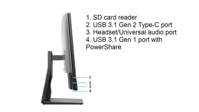 Dell OptiPlex 7470 All In One - Left View