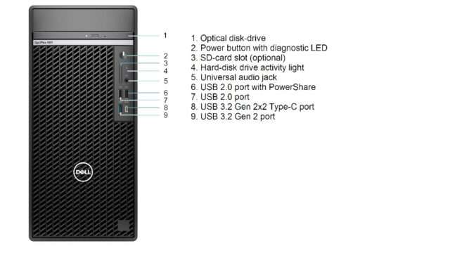 Dell OptiPlex XE4 - Front View